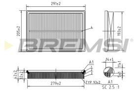 BREMSI FA0125 - FILTRO DE AIRE