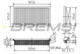 BREMSI FA0127 - FILTRO DE AIRE