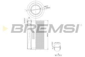 BREMSI FA0128 - FILTRO DE AIRE