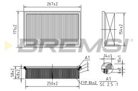 BREMSI FA0130 - FILTRO DE AIRE