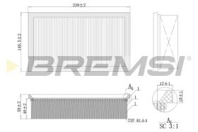 BREMSI FA0131 - FILTRO DE AIRE