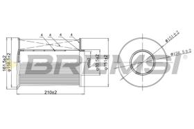 BREMSI FA0204 - FILTRO DE AIRE