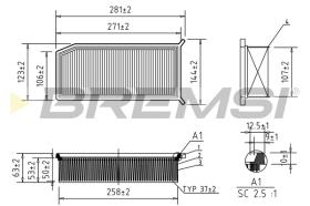 BREMSI FA0208 - FILTRO DE AIRE