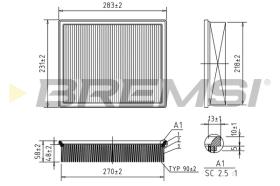 BREMSI FA0551 - FILTRO DE AIRE