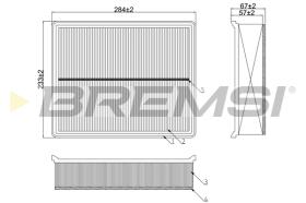 BREMSI FA0552 - FILTRO DE AIRE