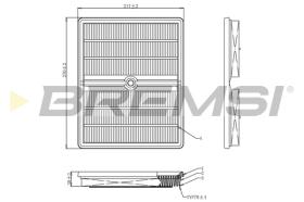 BREMSI FA0553 - FILTRO DE AIRE