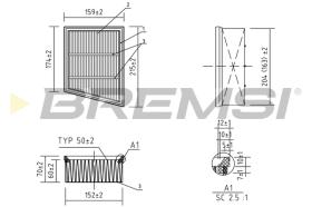 BREMSI FA0556 - FILTRO DE AIRE