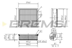 BREMSI FA0562 - FILTRO DE AIRE