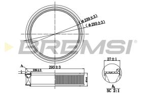 BREMSI FA0564 - FILTRO DE AIRE