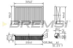 BREMSI FA0565 - FILTRO DE AIRE