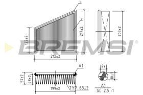 BREMSI FA0567 - FILTRO DE AIRE