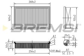 BREMSI FA0569 - FILTRO DE AIRE