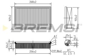 BREMSI FA0570 - FILTRO DE AIRE