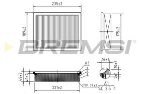 BREMSI FA0571 - FILTRO DE AIRE