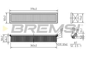 BREMSI FA0572 - FILTRO DE AIRE