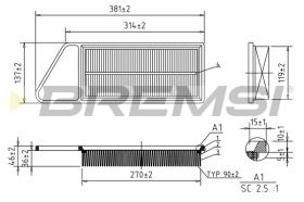 BREMSI FA0577 - FILTRO DE AIRE