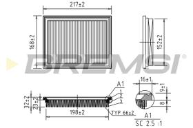 BREMSI FA0578 - FILTRO DE AIRE