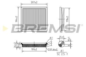 BREMSI FA0581 - FILTRO DE AIRE