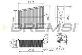 BREMSI FA0586 - FILTRO DE AIRE