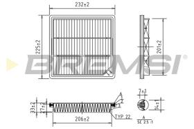 BREMSI FA0593 - FILTRO DE AIRE