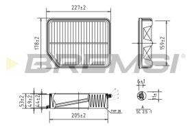 BREMSI FA0594 - FILTRO DE AIRE