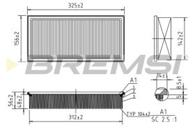 BREMSI FA0595 - FILTRO DE AIRE