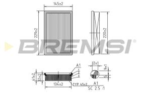 BREMSI FA0600 - FILTRO DE AIRE