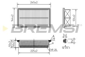 BREMSI FA0601 - FILTRO DE AIRE