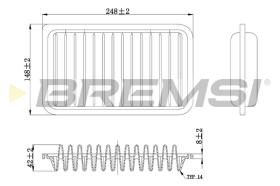 BREMSI FA0602 - FILTRO DE AIRE