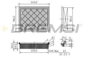 BREMSI FA0603 - FILTRO DE AIRE