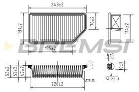 BREMSI FA0604 - FILTRO DE AIRE