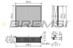 BREMSI FA0606 - FILTRO DE AIRE