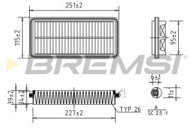 BREMSI FA0609 - FILTRO DE AIRE