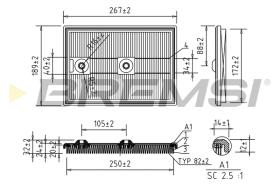 BREMSI FA0611 - FILTRO DE AIRE