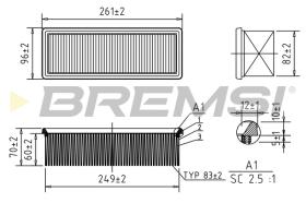 BREMSI FA0612 - FILTRO DE AIRE