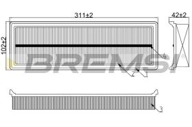 BREMSI FA0615 - FILTRO DE AIRE