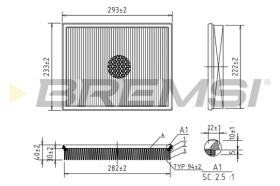 BREMSI FA0616 - FILTRO DE AIRE