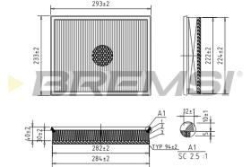 BREMSI FA0617 - FILTRO DE AIRE