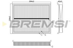 BREMSI FA0618 - FILTRO DE AIRE