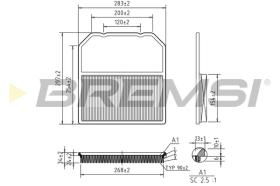 BREMSI FA0619 - FILTRO DE AIRE