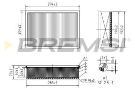 BREMSI FA0621 - FILTRO DE AIRE