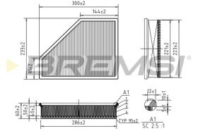 BREMSI FA0623 - FILTRO DE AIRE