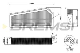 BREMSI FA0627 - FILTRO DE AIRE