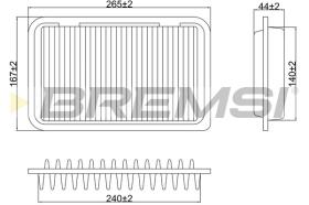 BREMSI FA0629 - FILTRO DE AIRE