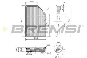 BREMSI FA0636 - FILTRO DE AIRE