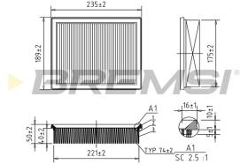 BREMSI FA0640 - FILTRO DE AIRE