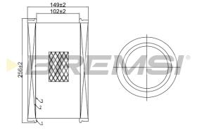 BREMSI FA0645 - FILTRO DE AIRE