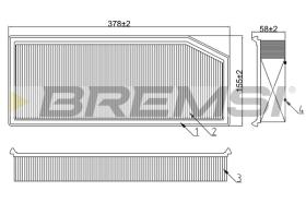 BREMSI FA0649 - FILTRO DE AIRE