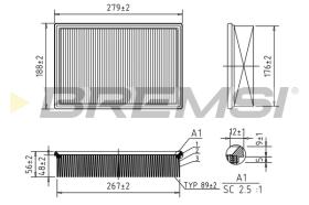 BREMSI FA0651 - FILTRO DE AIRE