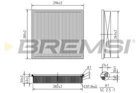 BREMSI FA0654 - FILTRO DE AIRE